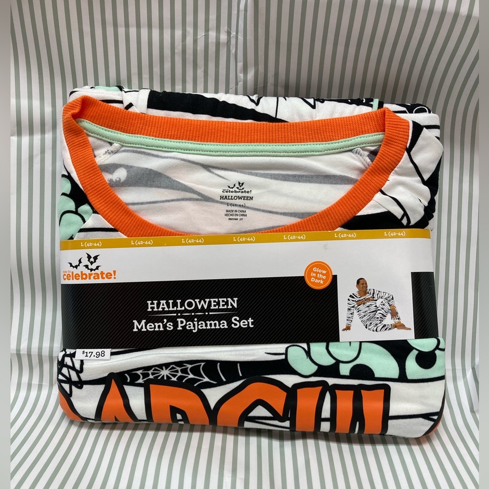 Men's Dadcula Halloween Costume Glow in the Dark Pajamas Sleepwear